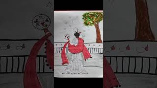 happy karbachaut for women drawing shortvideo art karbachauth diy explore explorepage 🎇🎇🎇 [upl. by Kos7]