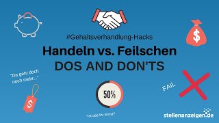 Dos and Donts in der Gehaltsverhandlung Handeln vs Feilschen [upl. by Gough]