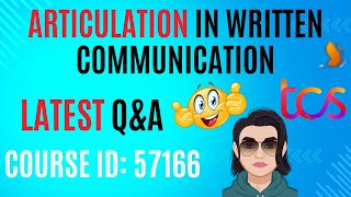 57166 tcs answers Articulation in Written Communication 57166 course answers tcsievolve [upl. by Eillo]