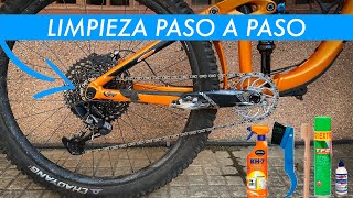 Cómo Limpiar la Transmisión de la Bicicleta Fácilmente 🧽  Mantenimiento Básico MTB 1 [upl. by Aiuoqes853]