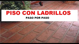 COMO CONSTRUIR UN PISO CON LADRILLO COMUNES PASO A PASO [upl. by Market]