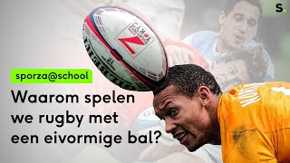 Waarom spelen we rugby met een eivormige bal  Sporza  School 31 [upl. by Eilsehc]