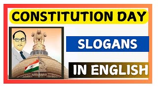 Constitution Day Slogans in English Best Slogan on Constitution DayIndian Constitution Day Slogans [upl. by Annoynek]