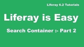 Liferay Tutorial 36  Search Container in Liferay Part 2 [upl. by Nosyerg559]