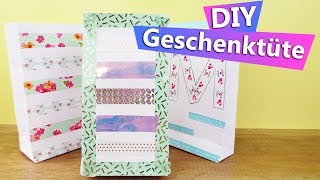 DIY Washi Tape Geschenktüten basteln  Schöne Alternative zu Geschenkpapier [upl. by Anua]