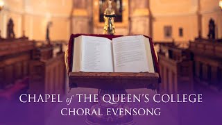 Choral Evensong Live from Queens on Wednesday 5 June 2024 [upl. by Llezo]