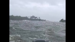 Waves Break Over Interstate 10 as Tropical Storm Harvey Brings Devastating Flooding to Houston [upl. by Sileas]