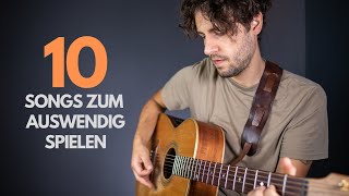 10 einfache Gitarren Lieder zum auswendig spielen [upl. by Lorenz]