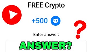 Cats Free Crypto Code  Cats Free Crypto Answer  Free Crypto Cats Code Type Problem Solution [upl. by Cristine]