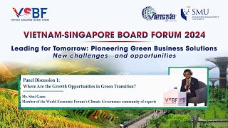 VSBF 2024  Mr Shai Ganu  Where Are the Growth Opportunities in Green Transition [upl. by Helve]