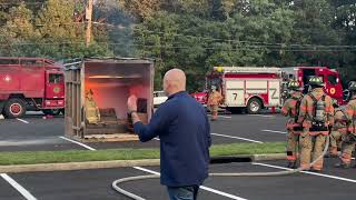 ManorvilleFD Fire Prevention Open House  House Fire Demonstration [upl. by Gerardo]