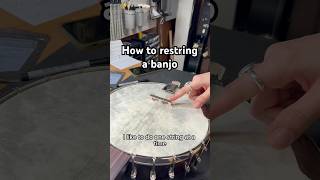 How to restring a banjo banjo workingwednesday guitartech stringchange banjotutorial [upl. by Alfreda]