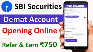 SBI Securities Demat Account Opening  Demat account kaise khole  sbi securities refer and earn [upl. by Yaluz]