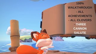 Super Luckys Tale  Gillys Island  100 Walkthrough  All Achievements Three Cannon Salute [upl. by Romilly]