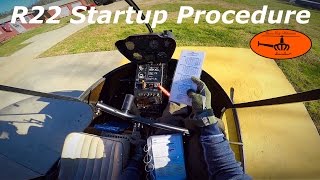 Robinson R22 Startup Procedure [upl. by Eintihw]