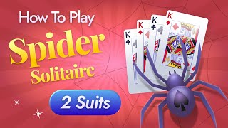 Spider Solitaire 2 Suit – Play Free Online [upl. by Nagaer]