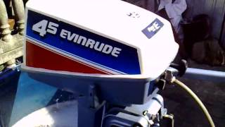 Evinrude 45 hp outboard motor 1980r 2 stroke dwusuw [upl. by Finstad]