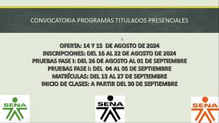 ⌚Convocatorias del SENA  AGOSTO PRESENCIAL 🚌 Y VIRTUAL 💻 [upl. by Ver]