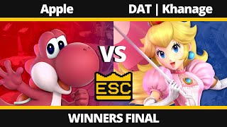 ESC 69  Winners Final  Apple Yoshi Vs DAT  Khanage Peach  SSBU UK Local Tournament [upl. by Broome40]