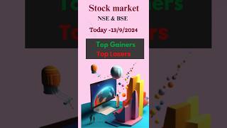 NSE top Gainers amp Losers stockmarket sharemarket nse shorts youtubeshorts trading trending [upl. by Buzz]