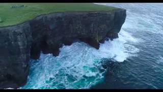 Downpatrick Head Irish coast view 4k 50FPS [upl. by Mahau296]