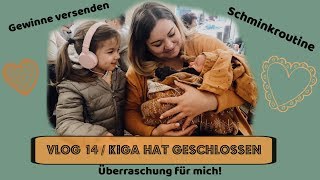 Vlog14 Kein Kiga für Karla😰 Schminkroutine💄Gewinnerpäckchen💚 [upl. by Lyrac693]