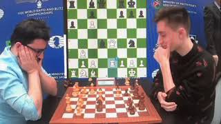 Maxime Vachier Lagrave 2732  Daniil Dubov 2707FIDE World Blitz Chess Championship [upl. by Paulita]