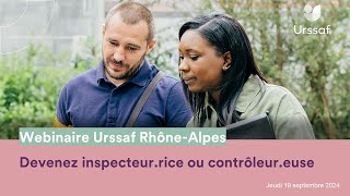 Replay Devenez inspecteur ou contrôleur à lUrssaf RhôneAlpes [upl. by Anitnoc532]