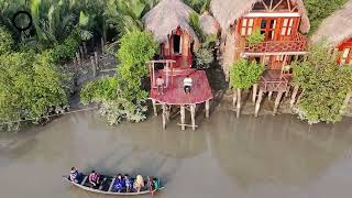 Jungle Bari Mangrove Resort  BIRDS EYE VIEW  SUNDARBAN  0 POINT [upl. by Nilesoj]