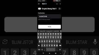 Crypto Slang Part 1 Blum Video Answer [upl. by Ylrehc]