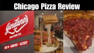 My first time trying Chicago style pizza Watch until the end for my review [upl. by Eiddam]