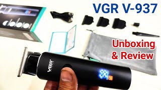 VGR V937 Professional Corded amp Cordless Hair Trimmer Runtime500 minutes  VGR Trimmer Unboxing [upl. by Disini]