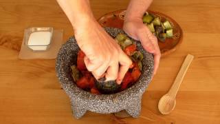 How to Use a Molcajete to Make Salsa [upl. by Ideih]