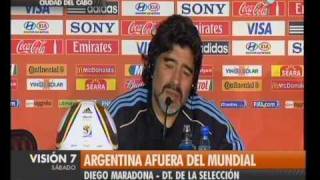 Visión Siete Maradona después de la derrota frente a Alemania [upl. by Anitnamaid]