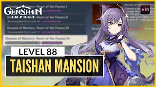 Genshin Impact  Taishan Mansion Level 88 Guide【F2P With No 5 Star Heroes】 [upl. by Doralynn]