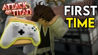 So I tried to Beat Supremacy on controller in Attack On Titan Revolution Roblox [upl. by Harmonie]