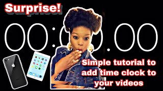 How to Add Timer  Stopwatch to Videos using iPhone iMovie for FREE Easy Step by Step Tutorial [upl. by Dyun]