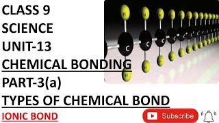 CLASS 9 SCIENCE UNIT13 CHEMICAL BONDING PART3a TYPES OF CHEMICAL BOND IONIC BOND [upl. by Inait]