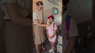 Emirates flight attendant Emirates premium economy class shorts trending flying [upl. by Milissent]