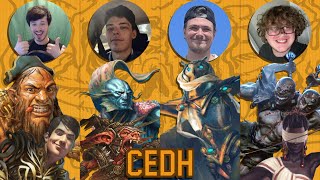 Last Preban cEDH Gameplay with ComedIan DargoSilas vs ThrasiosRog vs Derevi vs TymnaKraum [upl. by Enyrb]