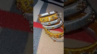 Saree matching bangles with clip 🤩 [upl. by Neuberger]