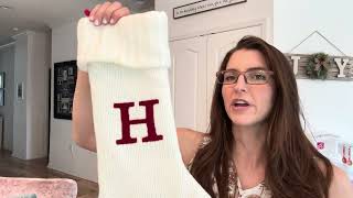 Review of Knit Christmas Stocking with Embroidered Initial Letter H [upl. by Sanfo]