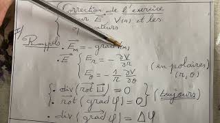 Exercice sur le champ le potentiel électrostatique et les opérateurs [upl. by Arlin546]