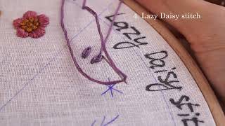 8 basic stitches in embroidery for beginners [upl. by Adnahsor]