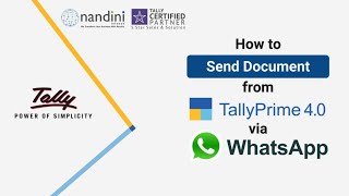 Send Documents from TallyPrime to WhatsApp  TallyPrime 40  Hindi [upl. by Kotz]