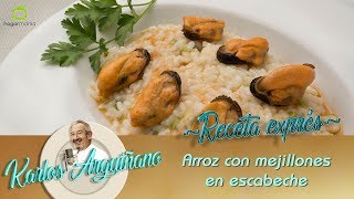 Receta de Arroz con mejillones en escabeche por Karlos Arguiñano [upl. by Nera233]