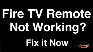 Fire TV Remote Not Working  Fix it Now [upl. by Refinneg384]