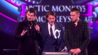 Arctic Monkeys win MasterCard Album of the Year  BRITs Acceptance Speeches [upl. by Cannon]