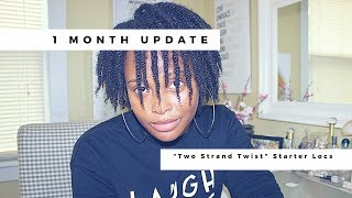 Starter Locs 1 Month update Two Strand Twist Splitting locs at the root [upl. by Eirrac]