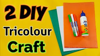 2 Easy Independence Day Craft Ideas ❤️🇮🇳 Independence Day band making  15th august special craft [upl. by Laaspere]